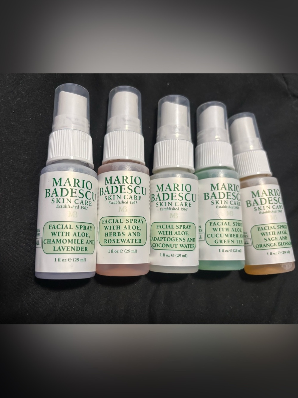 Mario Badescu Facial Spray Lot of 5  - White & Green Labels with Pink Variant